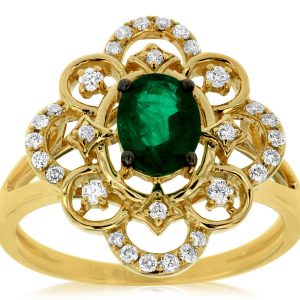 EMERALD & DIAMOND RING