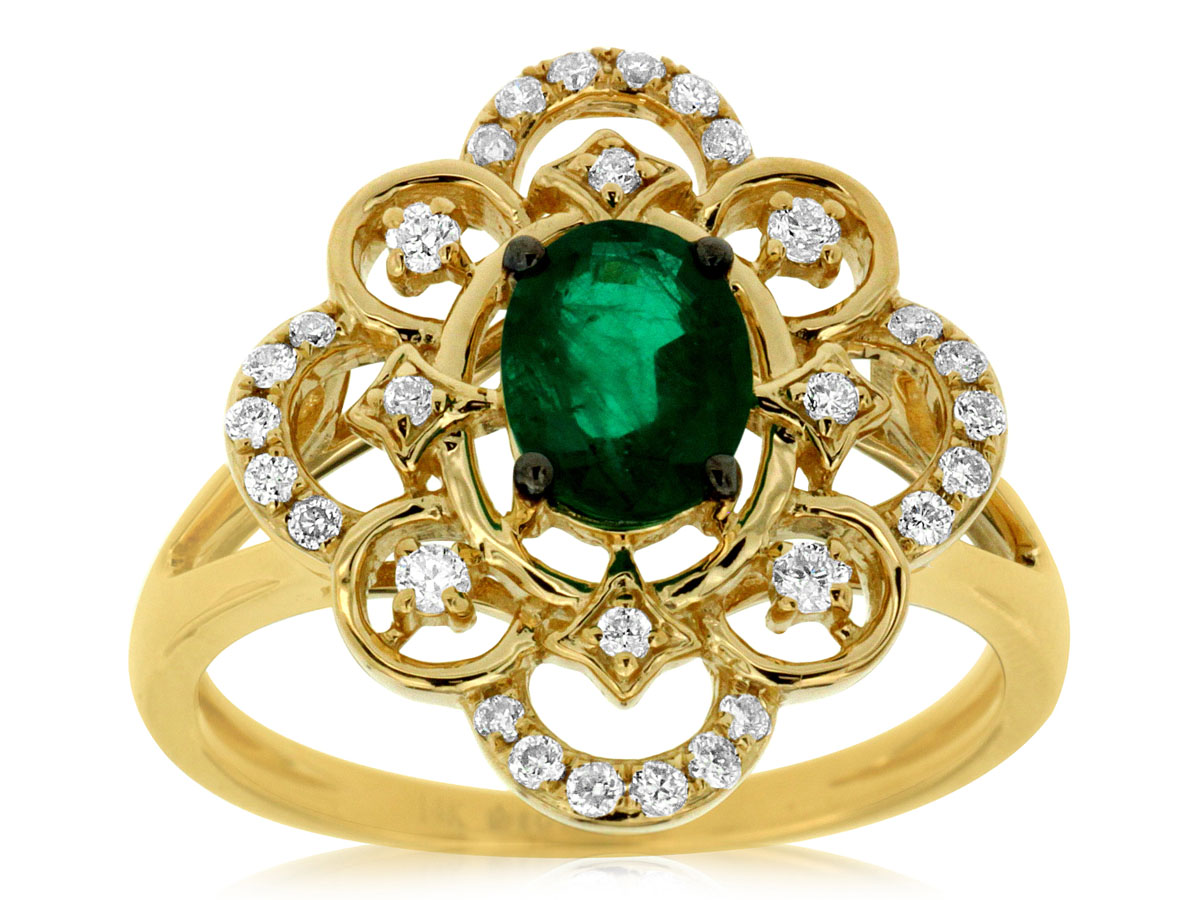 EMERALD & DIAMOND RING