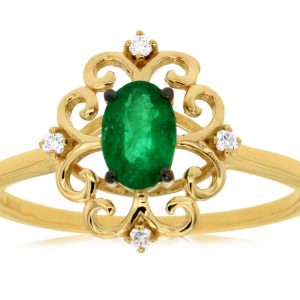 EMERALD & DIAMOND RING
