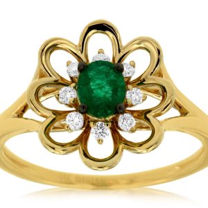 EMERALD & DIAMOND RING