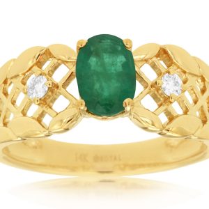 EMERALD & DIAMOND RING