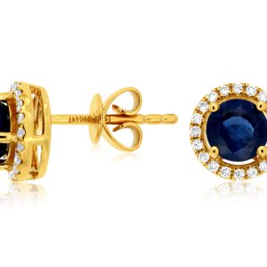 SAPPHIRE & DIAMOND EARRING