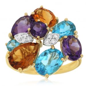DIAMOND & SEMI PRECIOUS RING