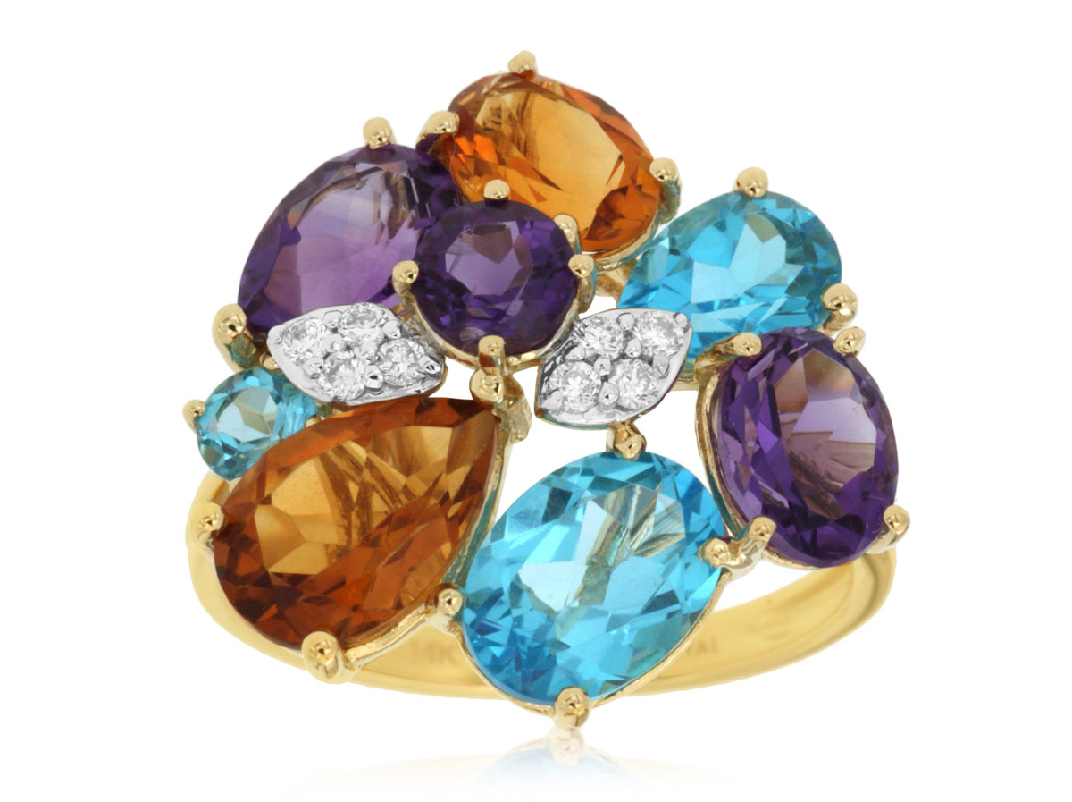 DIAMOND & SEMI PRECIOUS RING