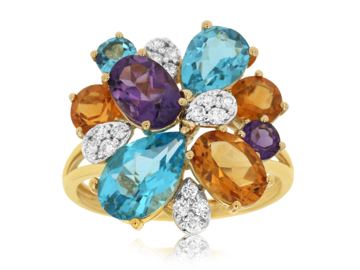 DIAMOND & SEMI PRECIOUS RING
