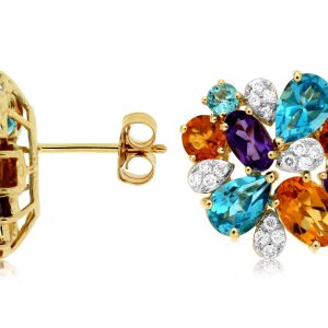 DIAMOND & SEMI PRECIOUS EARRNG