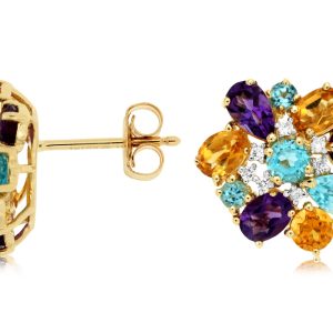 DIAMOND & SEMI PRECIOUS EARRNG