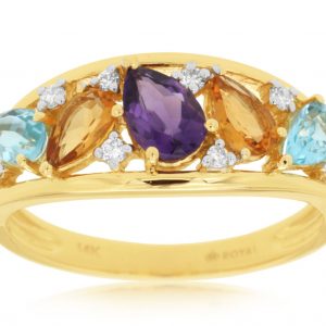 DIAMOND & SEMI PRECIOUS RING