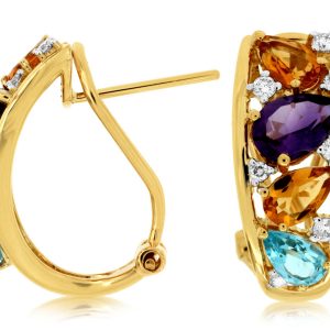 DIAMOND & SEMI PRECIOUS EARRNG
