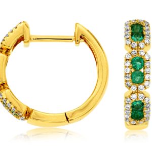 EMERALD & DIAMOND EARRING