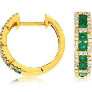 EMERALD & DIAMOND EARRING