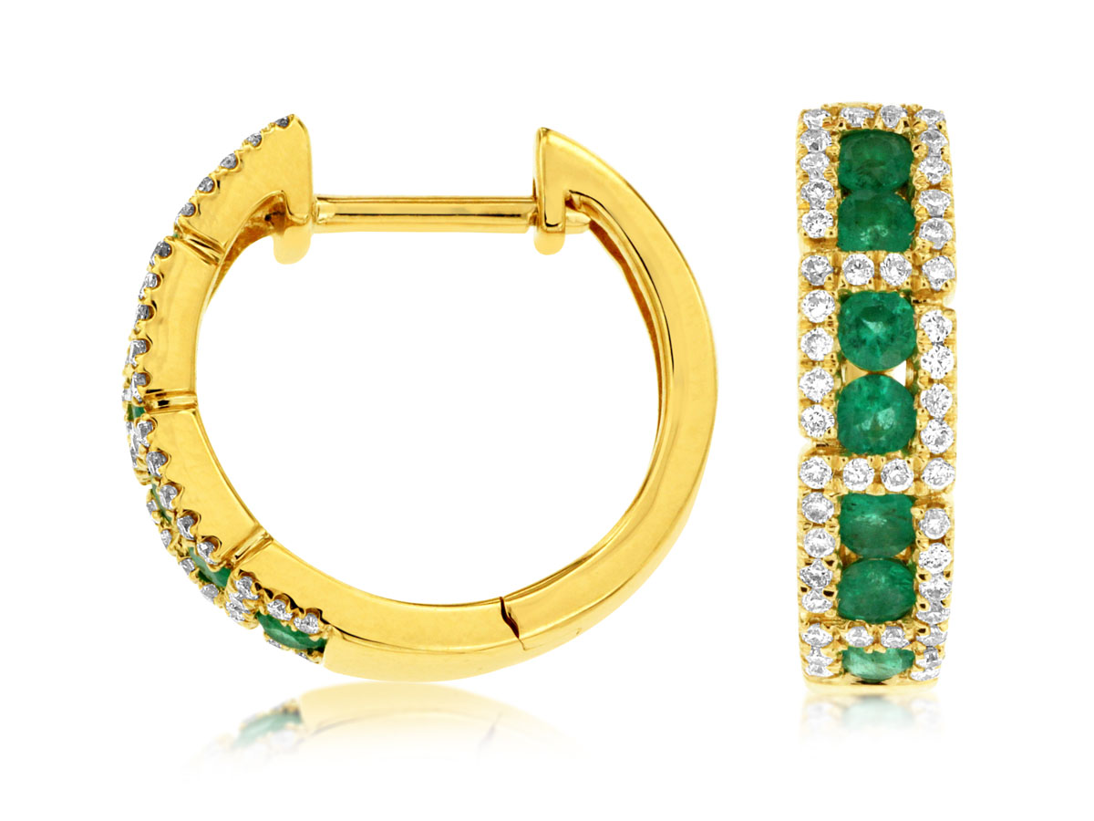 EMERALD & DIAMOND EARRING