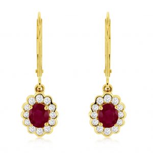 RUBY & DIAMOND EARRING