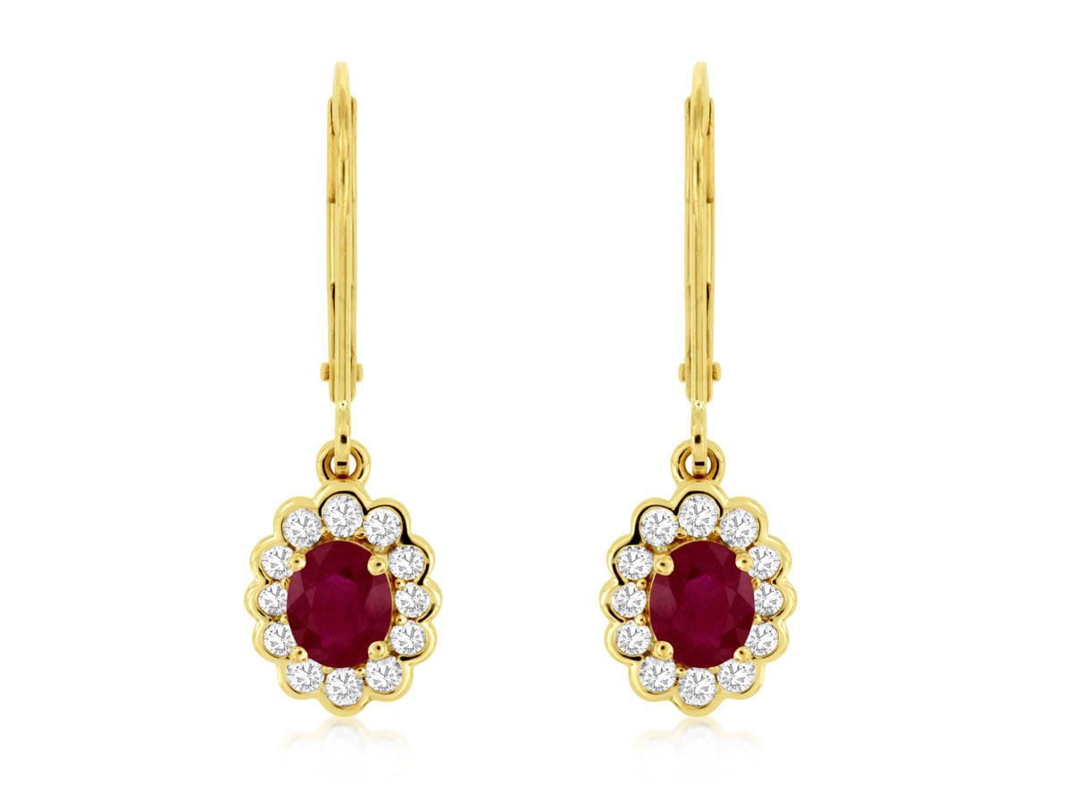 RUBY & DIAMOND EARRING
