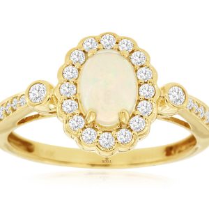 OPAL & DIAMOND RING