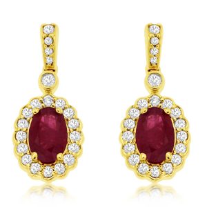 RUBY & DIAMOND EARRING