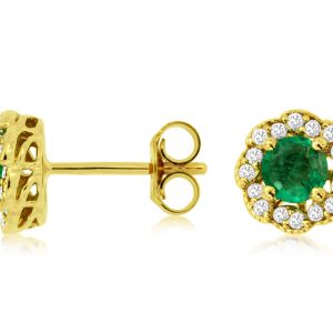 EMERALD & DIAMOND EARRING