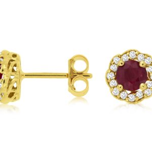 RUBY & DIAMOND EARRING