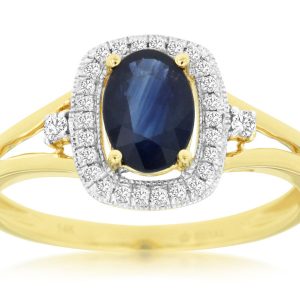 SAPPHIRE & DIAMOND RING