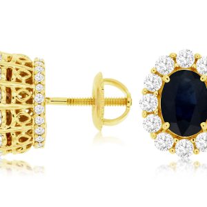 SAPPHIRE & DIAMOND EARRING