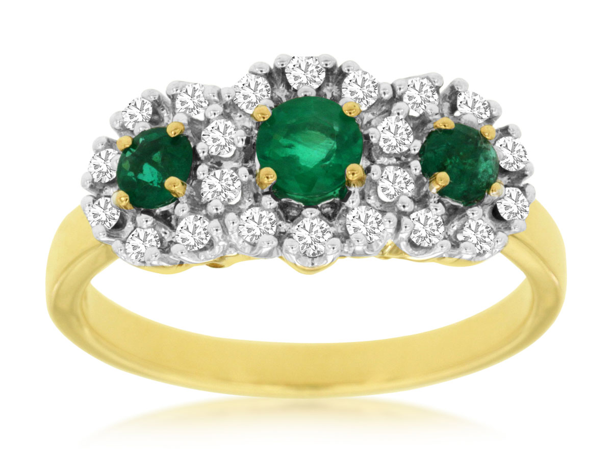 EMERALD & DIAMOND RING