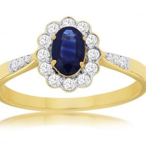 SAPPHIRE & DIAMOND RING