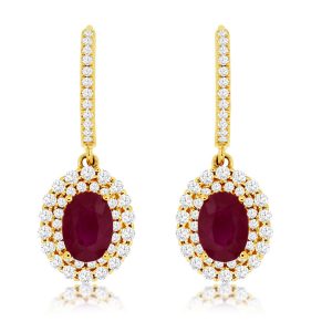 RUBY & DIAMOND EARRING