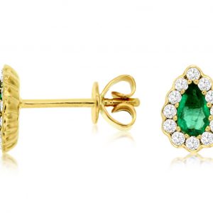 EMERALD & DIAMOND EARRING