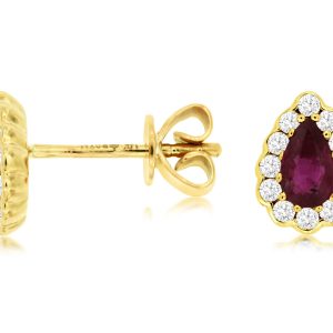 RUBY & DIAMOND EARRING