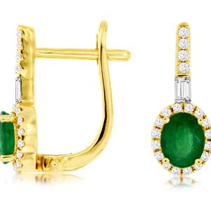 EMERALD & DIAMOND EARRING