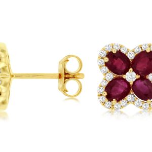 RUBY & DIAMOND EARRING