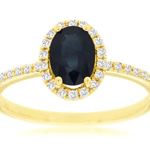 SAPPHIRE & DIAMOND RING
