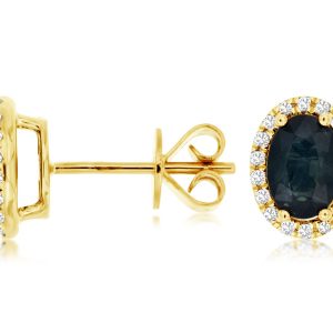 SAPPHIRE & DIAMOND EARRING