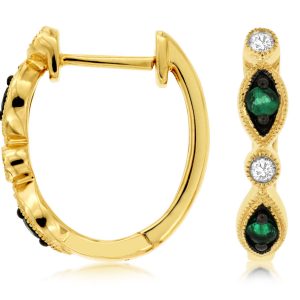 EMERALD & DIAMOND EARRING