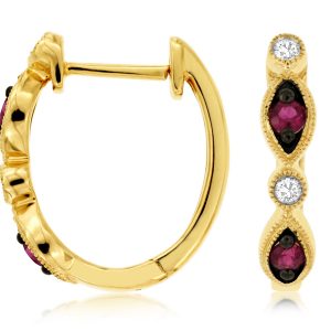 RUBY & DIAMOND EARRING