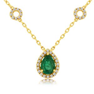 EMERALD & DIAMOND NECKLACE