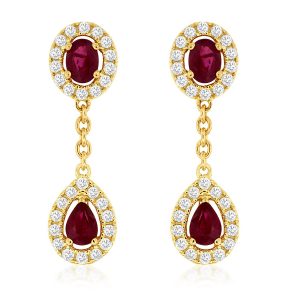 RUBY & DIAMOND EARRING