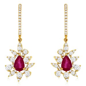 RUBY & DIAMOND EARRING