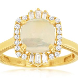 OPAL & DIAMOND RING