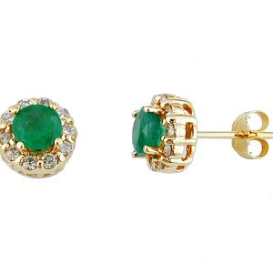 EMERALD & DIAMOND EARRING