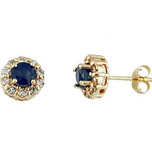SAPPHIRE & DIAMOND EARRING
