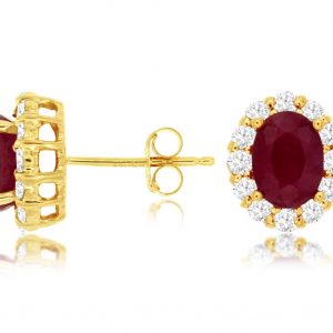 RUBY & DIAMOND EARRING