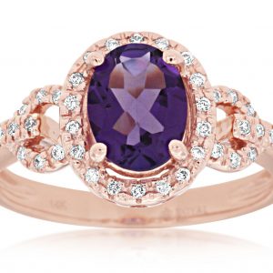 AMETHYST & DIAMOND RING