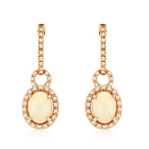 OPAL & DIAMOND EARRING