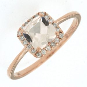 MORGANITE & DIAMOND RING