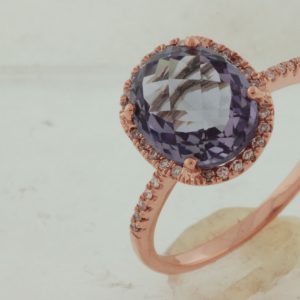 AMETHYST & DIAMOND RING