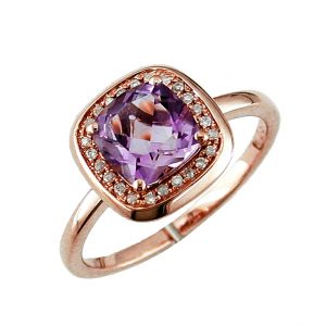 AMETHYST & DIAMOND RING