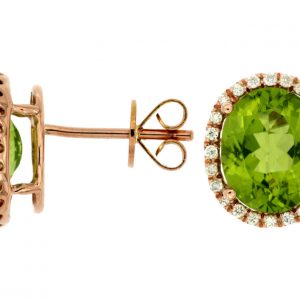PERIDOT & DIAMOND EARRING