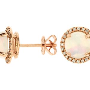 OPAL & DIAMOND EARRING