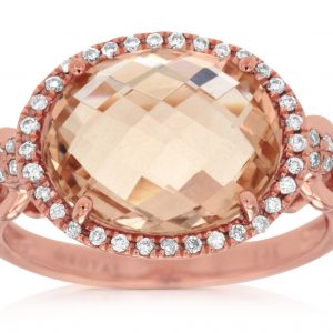MORGANITE & DIAMOND RING